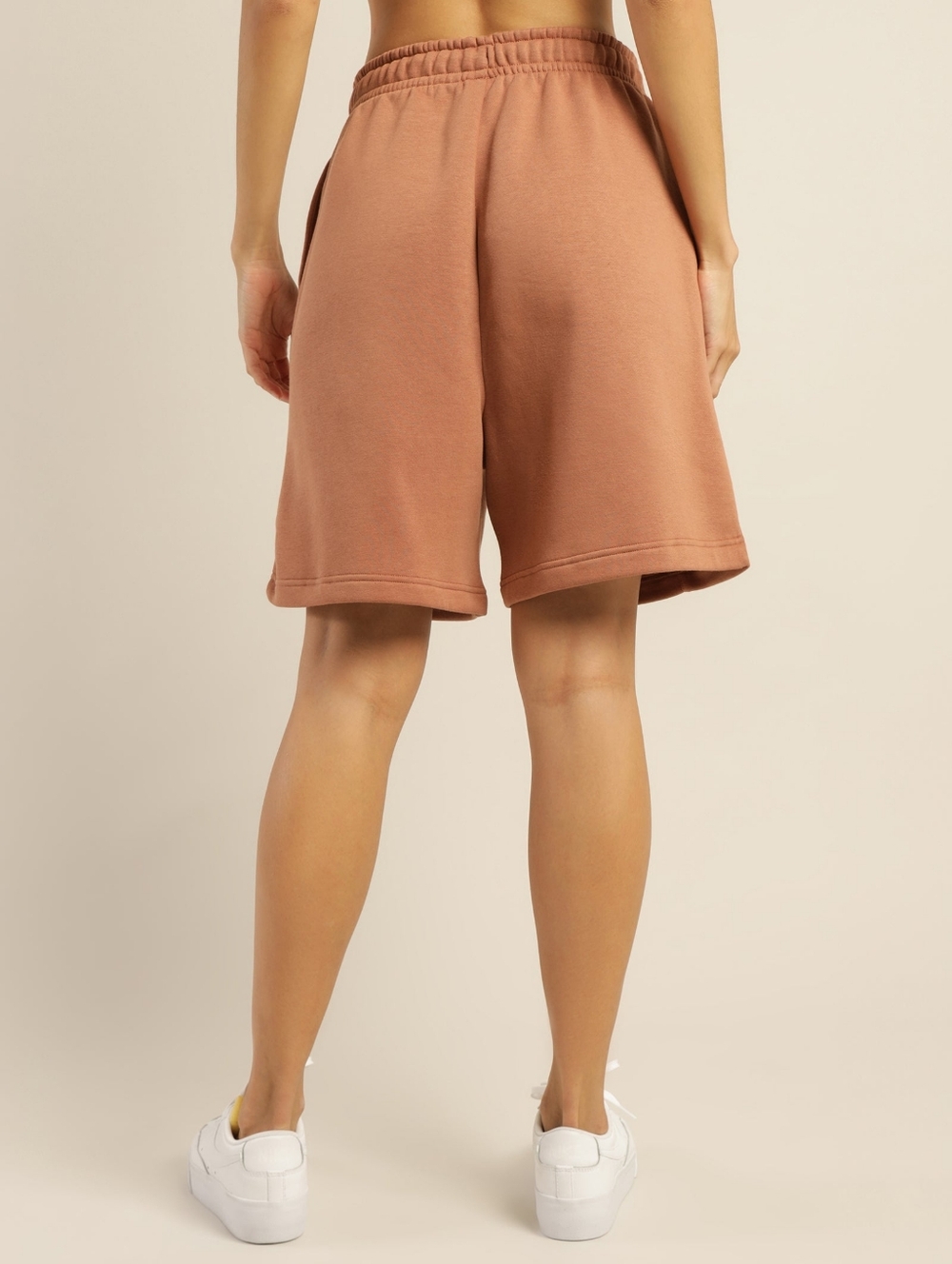 Nike Sportswear Brown Terracotta Essential Fleece Logo Sweat Shorts - Picture 3 of 9